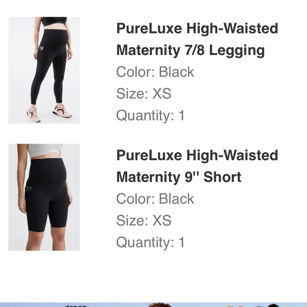 FABLETICS Maternity Leggings / Bikershort / Matching Jogger & Tank